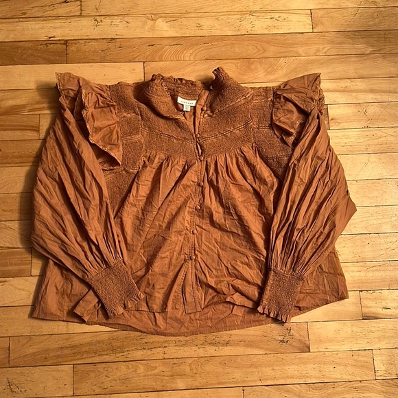 Topshop, terracotta blouse, size 14 - Picture 1 of 2